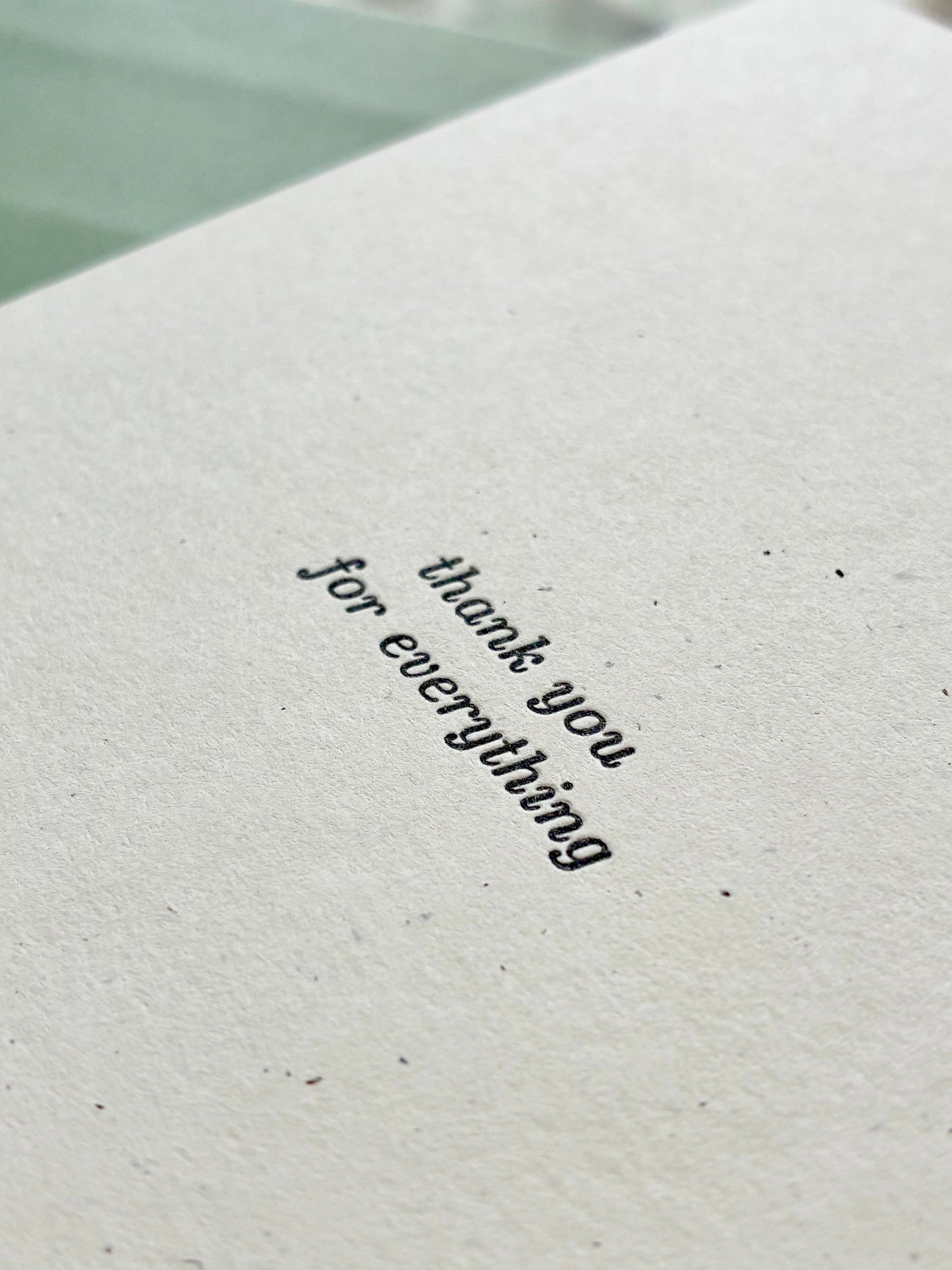 Thank You For Everything Greeting Card